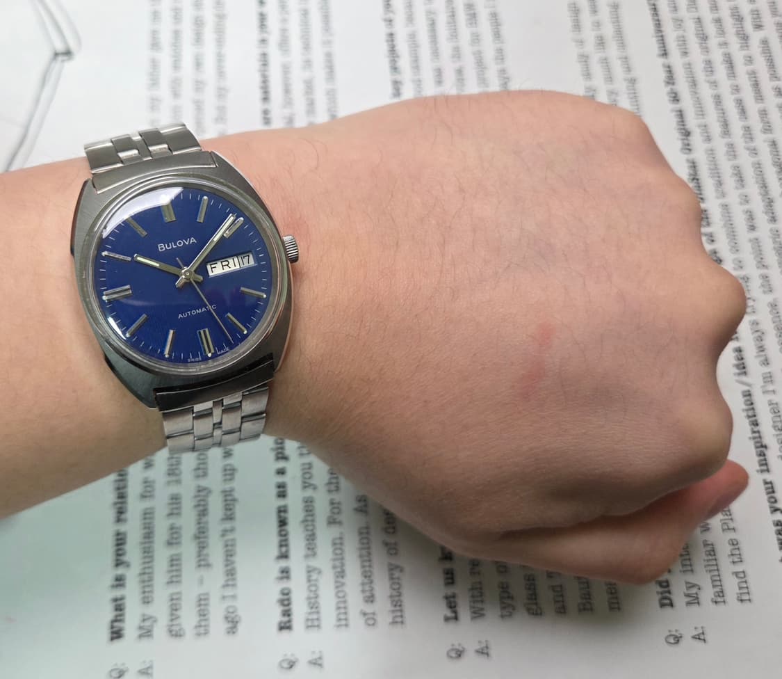 빈티지 부로바 N3 터틀 데이데이트 블루 바둑이 브레이슬릿 ver. 상품이미지7