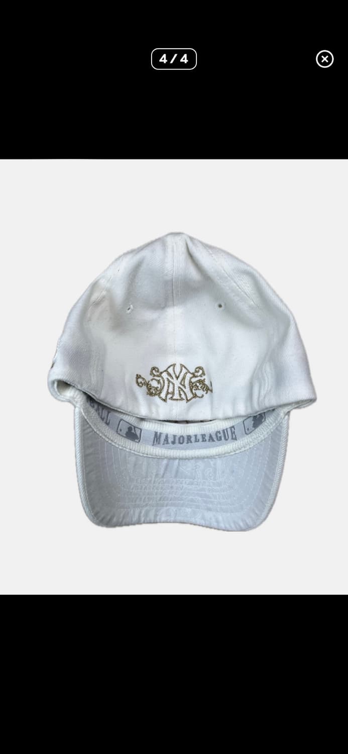 MLB 뉴욕 양키스 화이트 볼캡 XS-S 상품이미지4