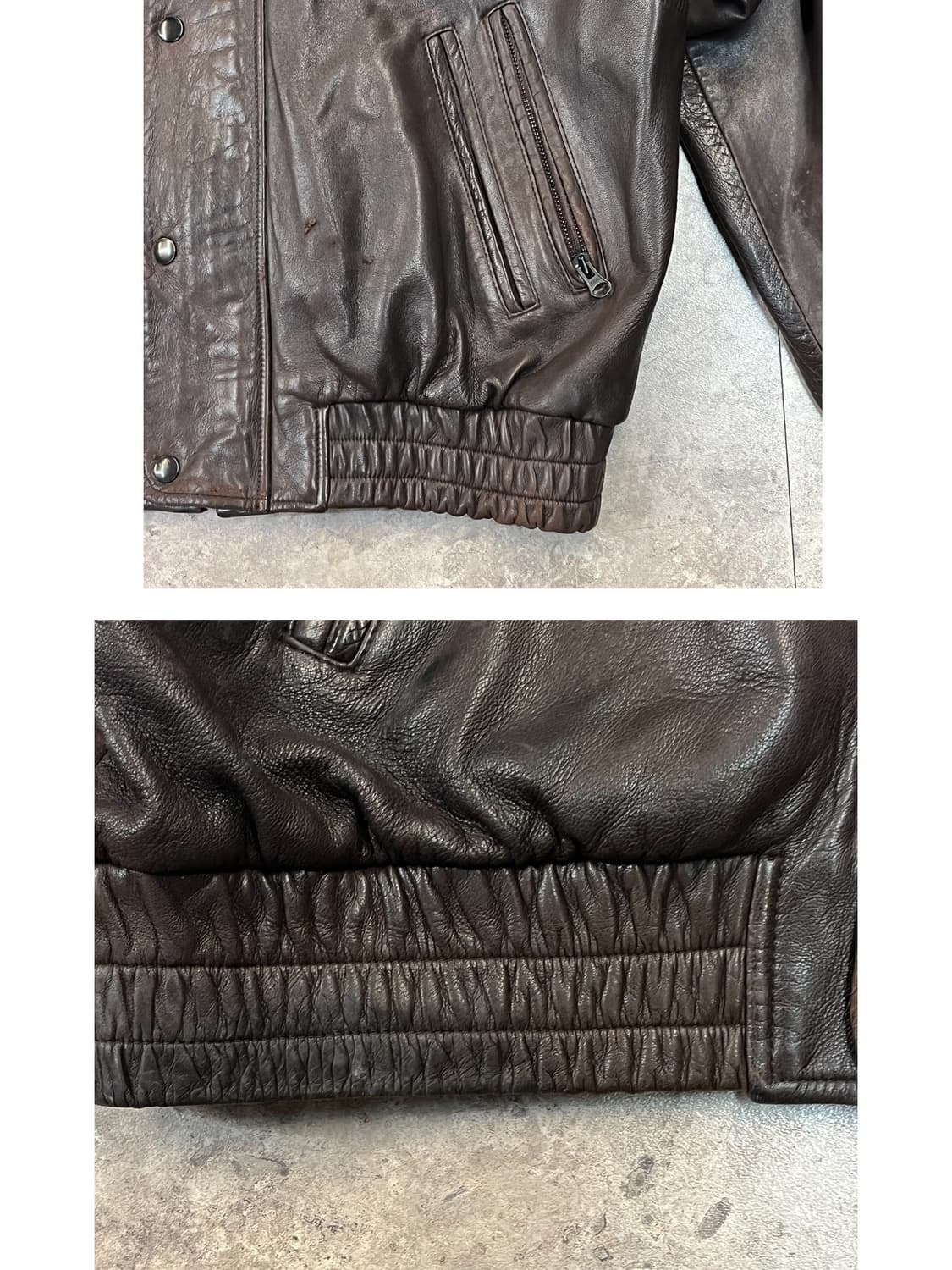 빈티지 램가죽 레더 자켓 브라운 #csz2039 상품이미지5