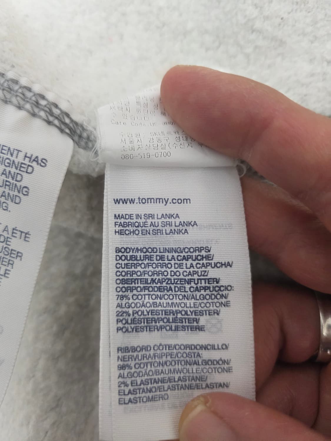 타미힐피거 아플리케 자수 기모 후드집업 S 상품이미지8