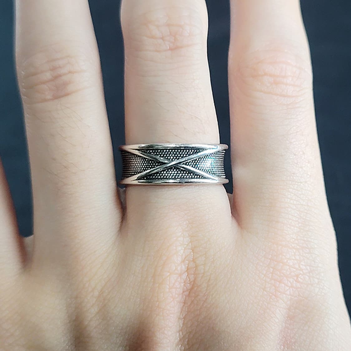 Interline 백동 남자 엔틱 빈티지 명품 균형 대칭 운명 반지 상품이미지7