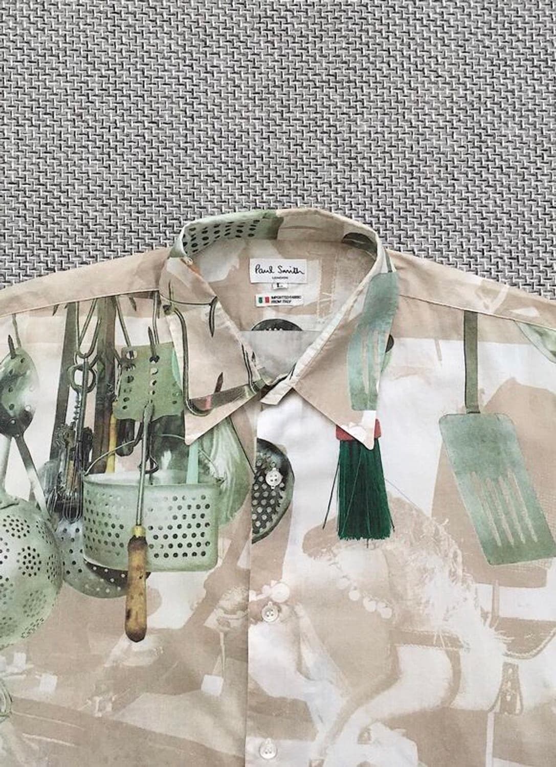 All-over printed Italy fabric b.u shirts 상품이미지1