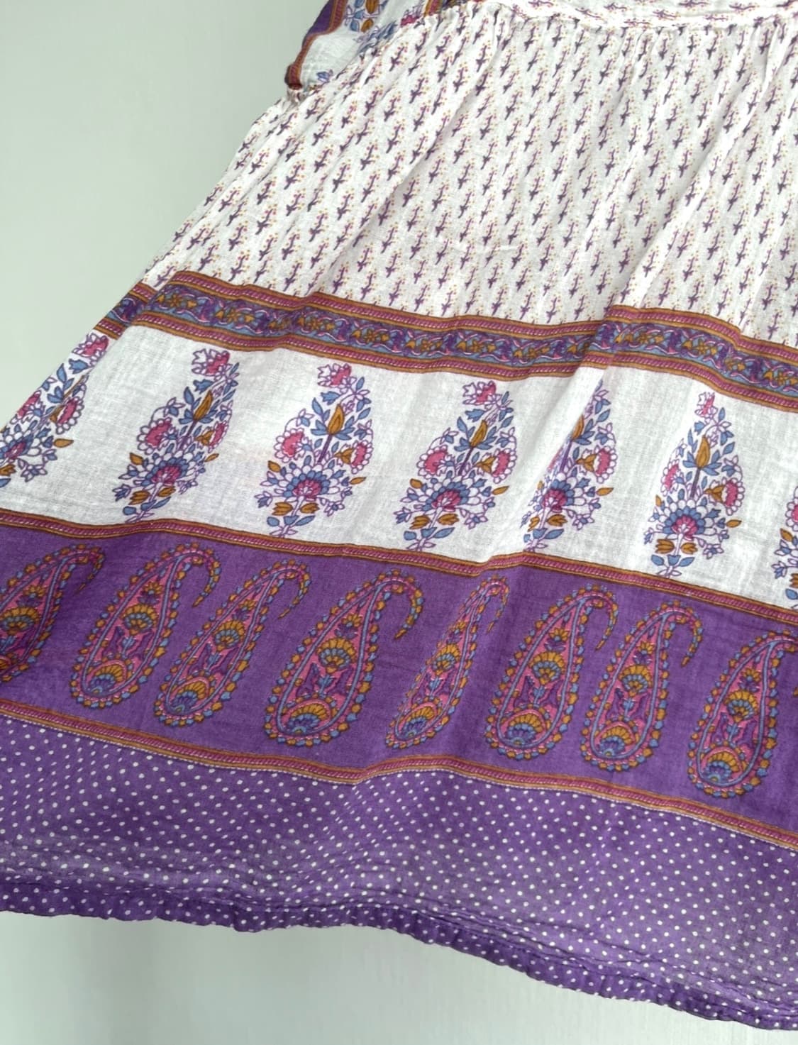 Khushbu 퍼플 페이즐리 보헤미안 블라우스 상품이미지2