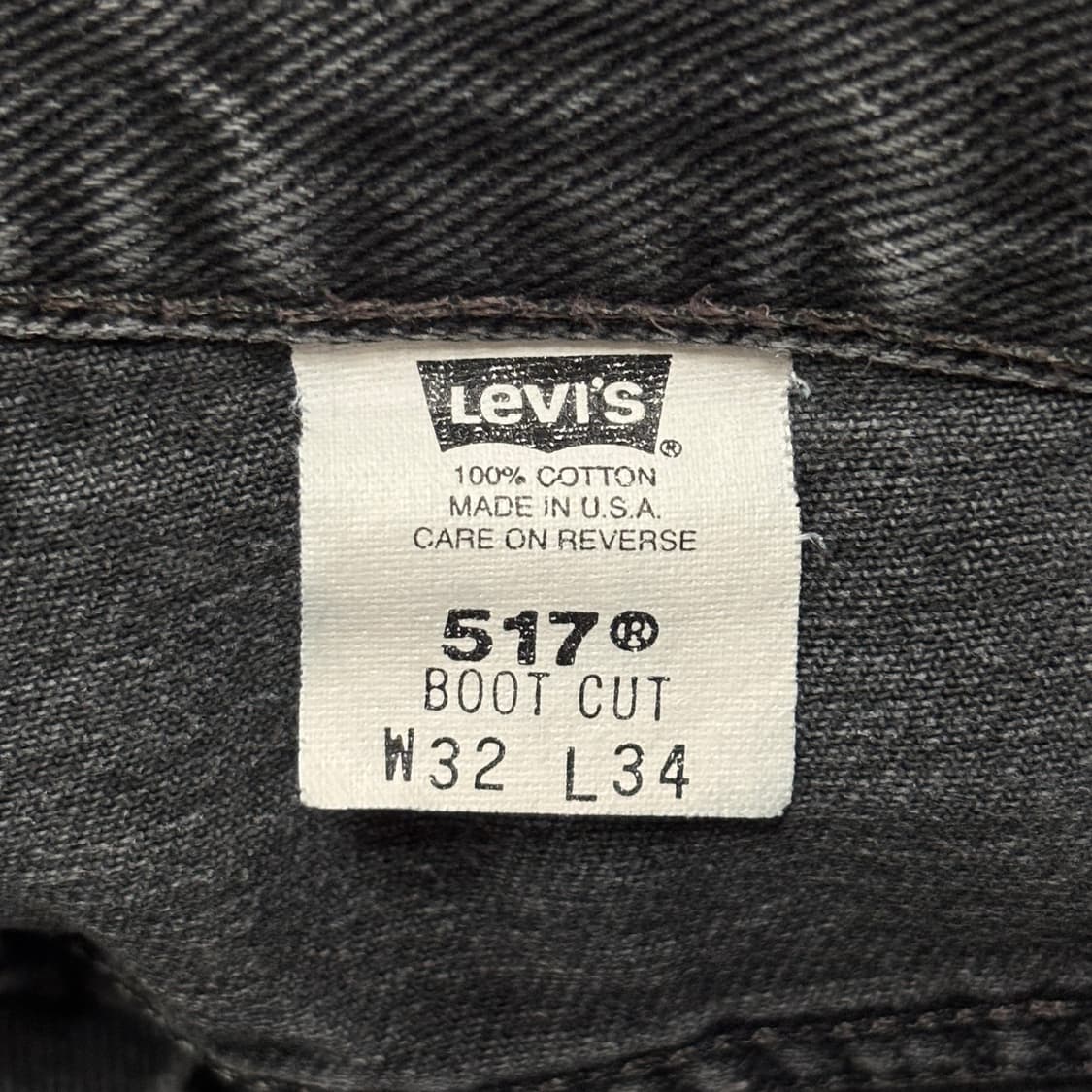 00s 빈티지 리바이스 517 블랙 허리40cm 상품이미지7