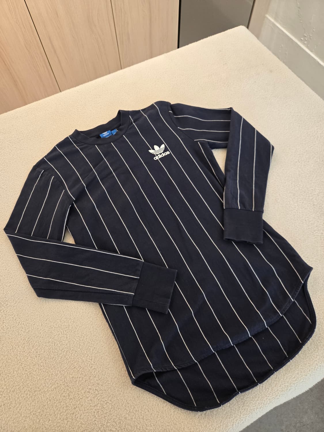 아디다스 스트라이프 긴팔 도코PS티셔츠 네이비 95 상품이미지1
