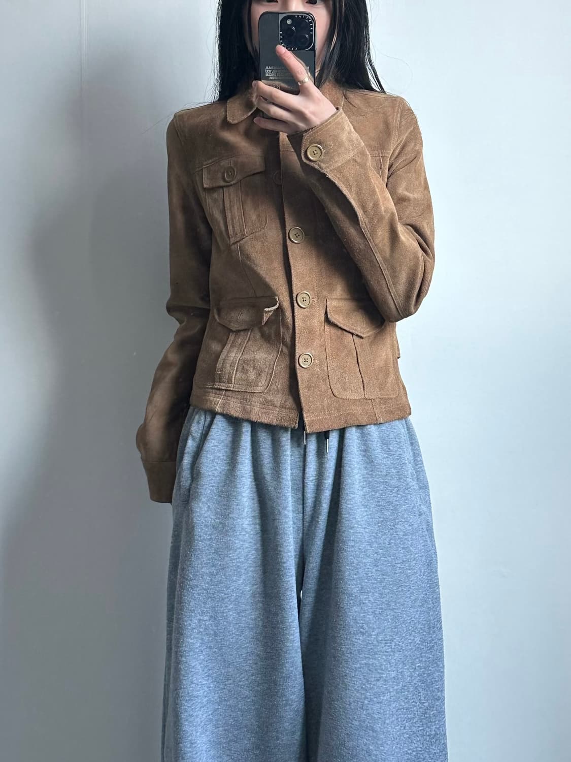 아베크롬비 브라운 스웨이드 트러커 자켓 상품이미지1