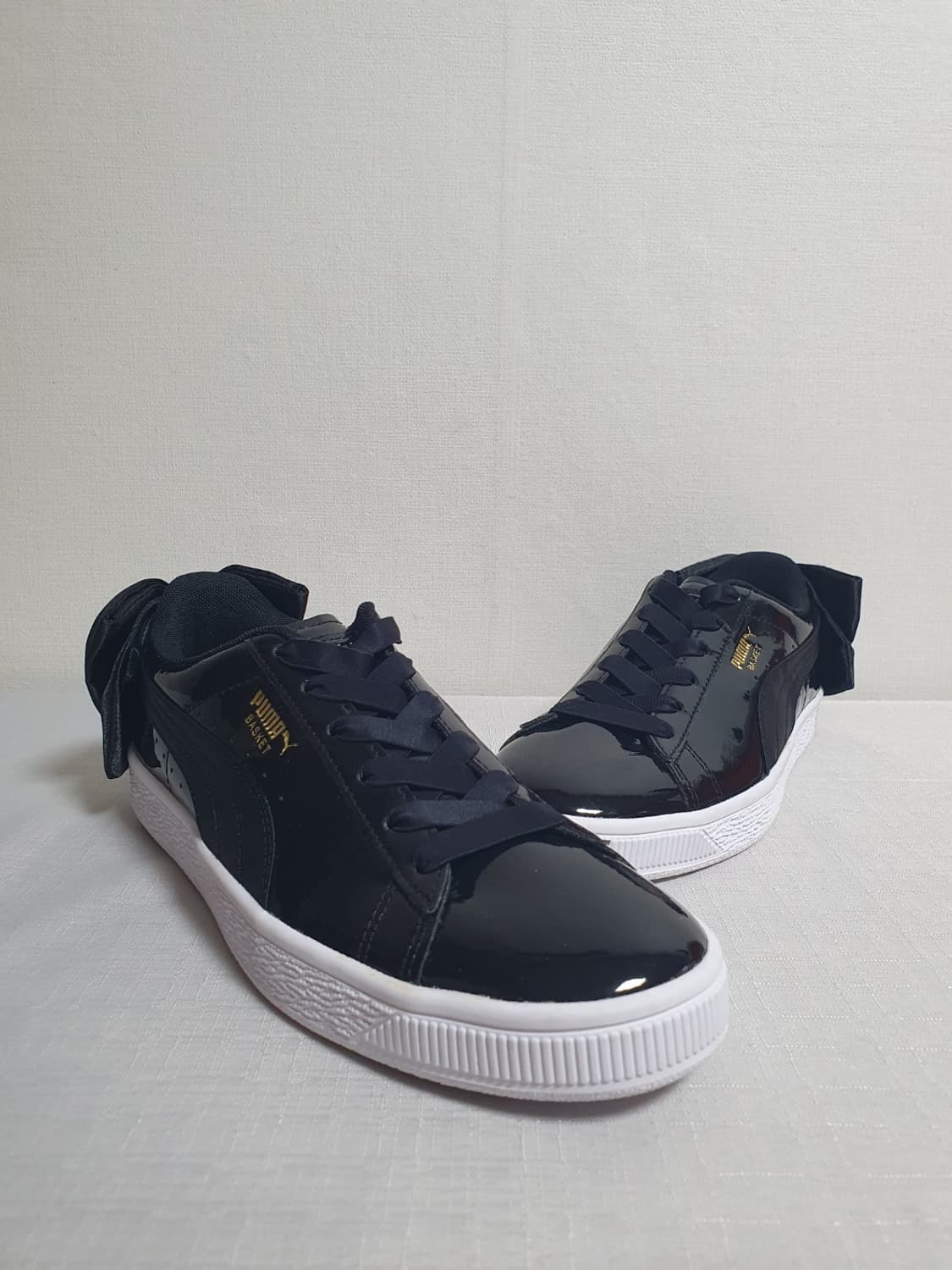 245mm 푸마 운동화 바스켓 보우 스니커즈 블랙 상품이미지1