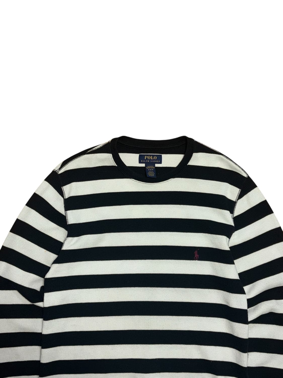 폴로 랄프로렌 와플 블랙 화이트 롱슬리브 상품이미지4