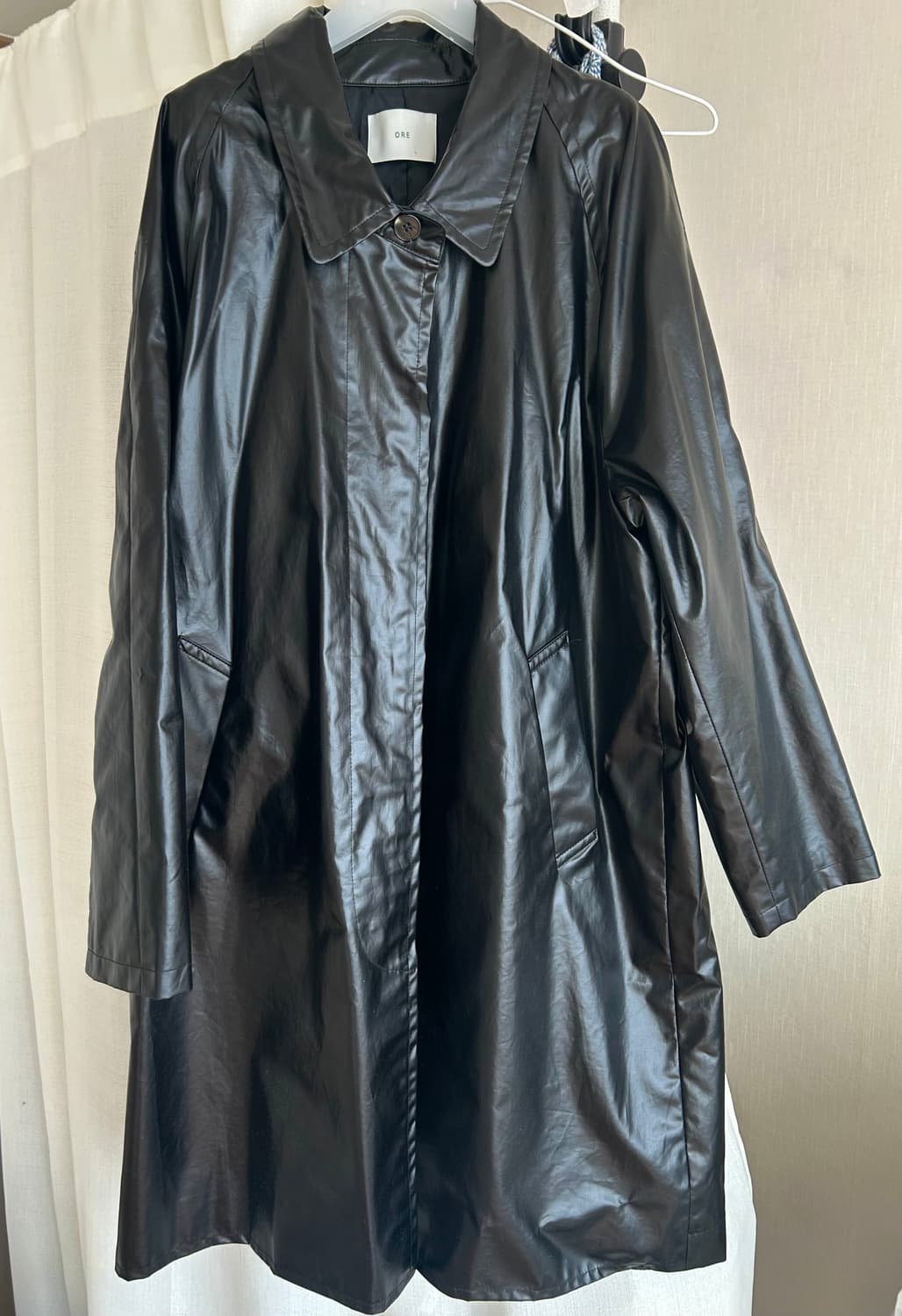 ORE 코팅 레더 라이크 맥 코트 상품이미지2