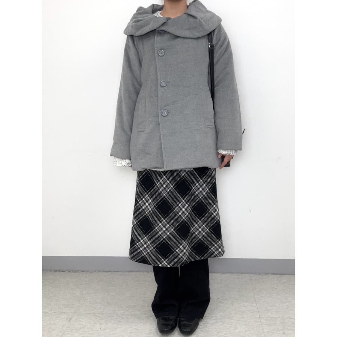 빈티지 블랙 울 스커트 상품이미지1