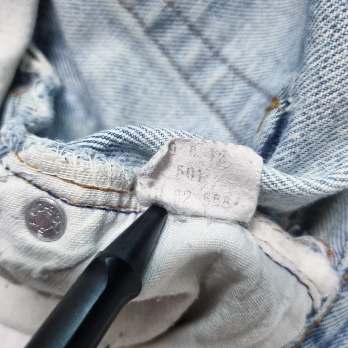 80s USA Levis 赤耳 501 Selvedge 31/30 상품이미지8