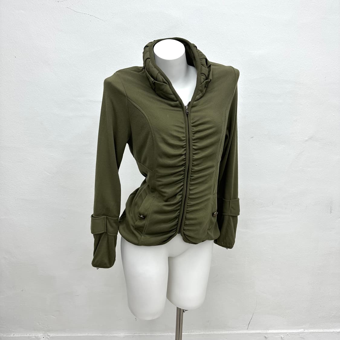 khaki shirring details jacket 상품이미지1