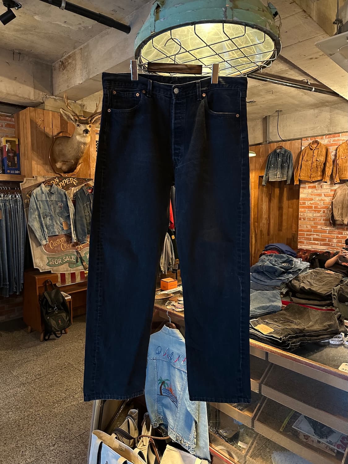 90s USA 빈티지 리바이스 501 0660 블랙진 흑청 데님 팬츠 상품이미지1