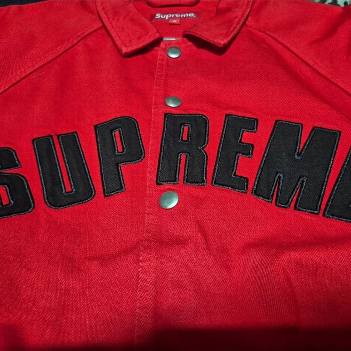 슈프림 아크 데님 코치 자켓 레드 m 정품 상품이미지2