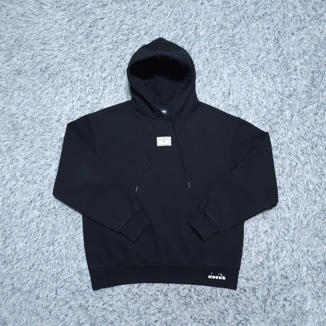 디아도라)100 남자 블랙후디 기모후드티 / 왕눈이샵 상품이미지1