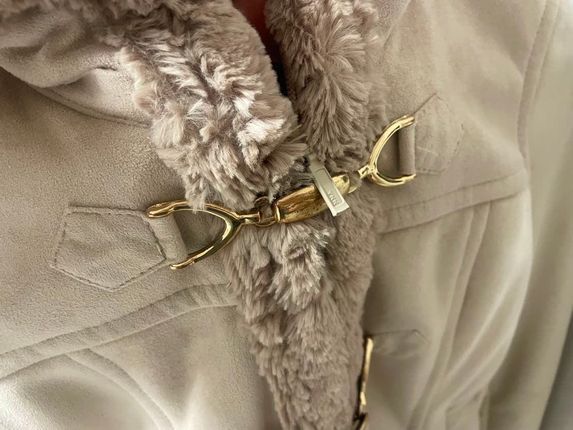 빈티지 베이지 퍼 자켓 상품이미지2