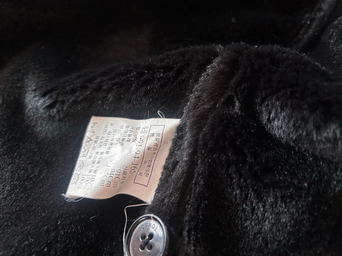 톰보이 블랙 후드 무스탕 재킷 상품이미지6