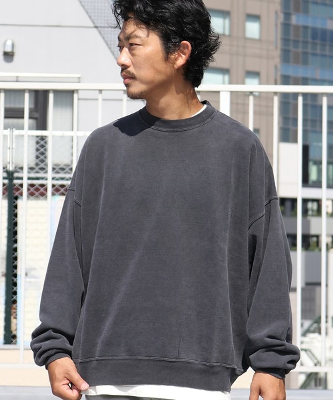 레미 릴리프 빈티지 가공 오버 스웻셔츠 상품이미지9