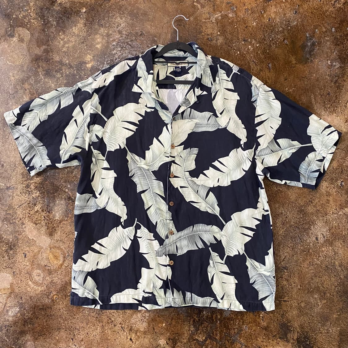 빈티지 셔츠 남방 네이비 야자수 상품이미지1