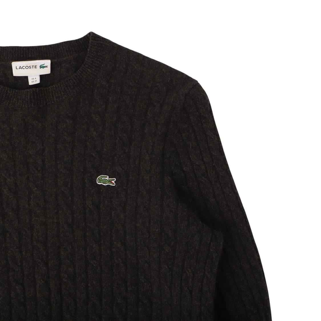 라코스테 챠콜 케이블 니트 스웨터 상품이미지3