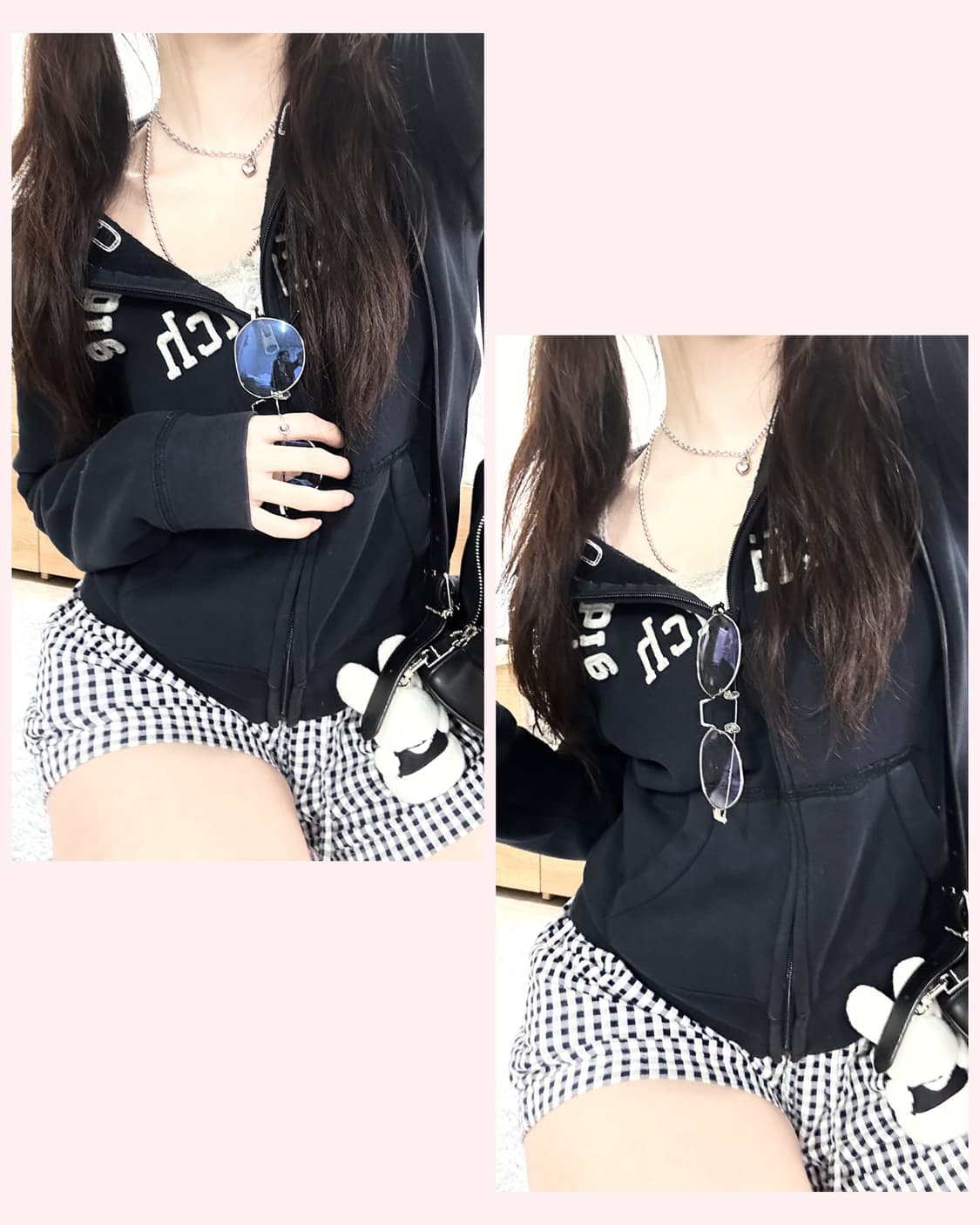 아베크롬비 빅로고 블랙 후드집업 상품이미지1