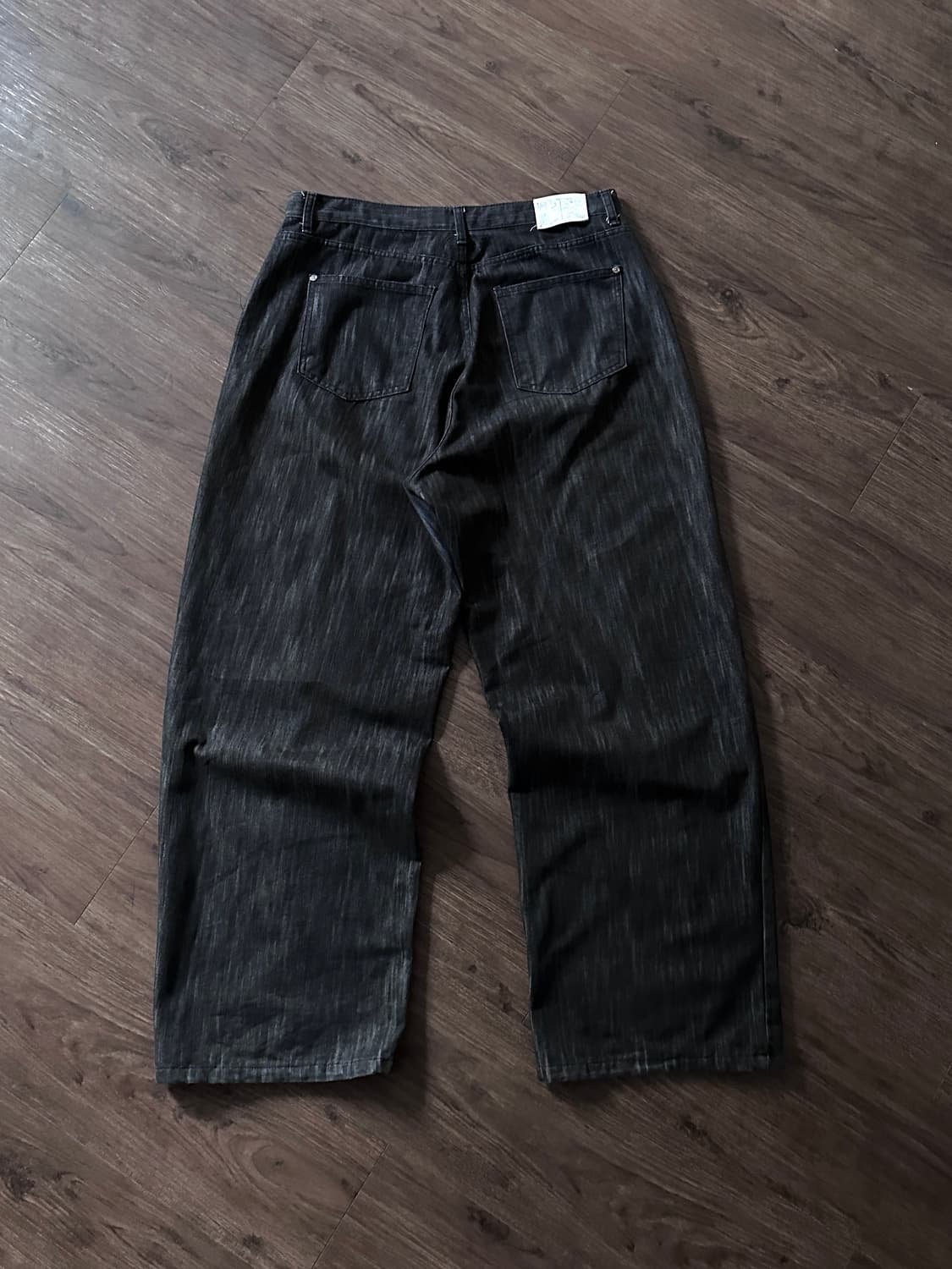 DNSR 버티컬 스트라이프 루즈 와이드 진 상품이미지9