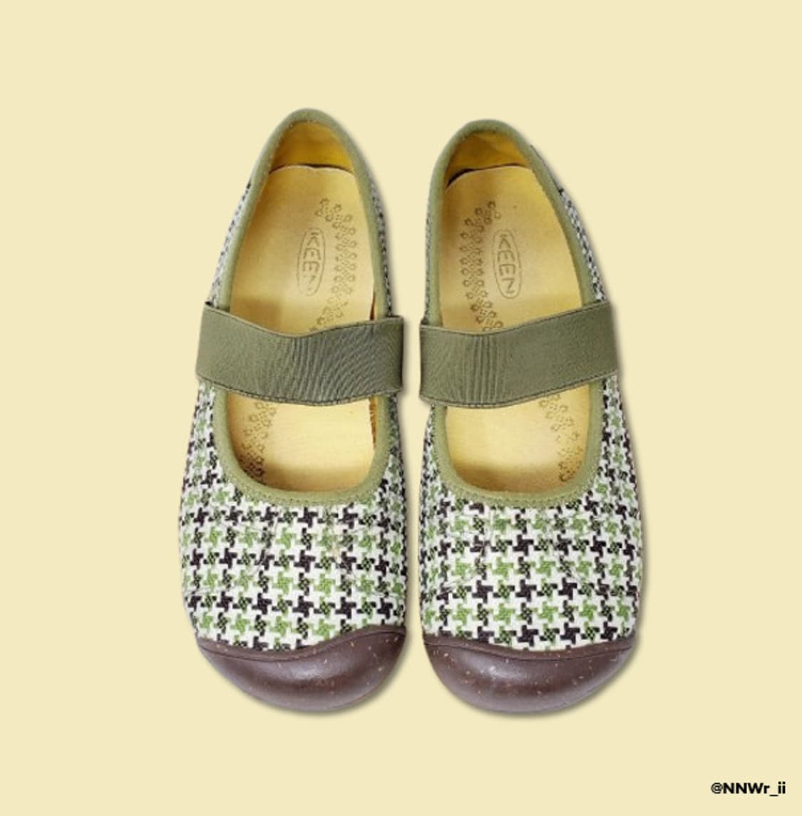 KEEN MARY JANE CHECK GREEN 상품이미지1