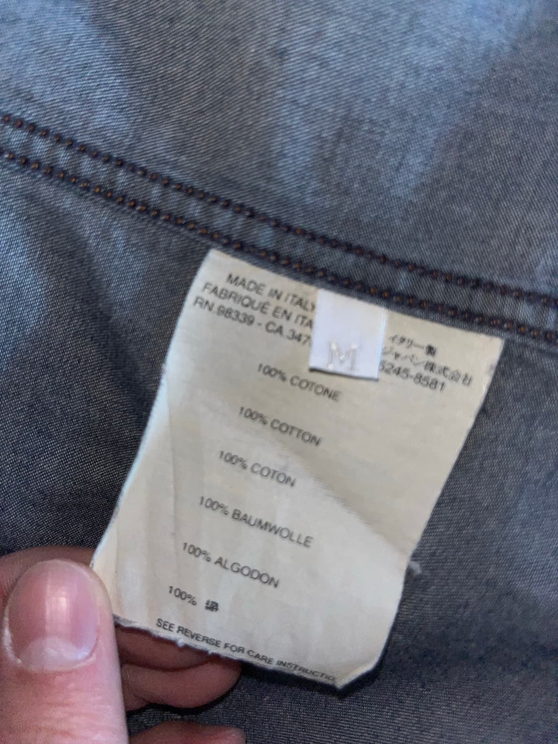 미우미우 샴브레이 셔츠 m 상품이미지7