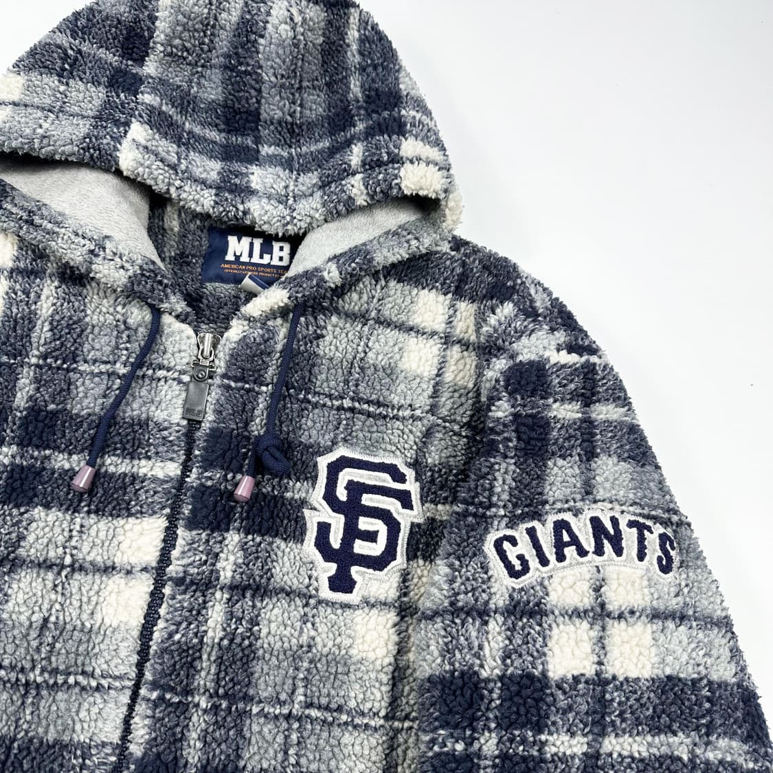 MLB 샌프란시스코 올드스쿨 오버핏 후리스 후드집업 XL 상품이미지3