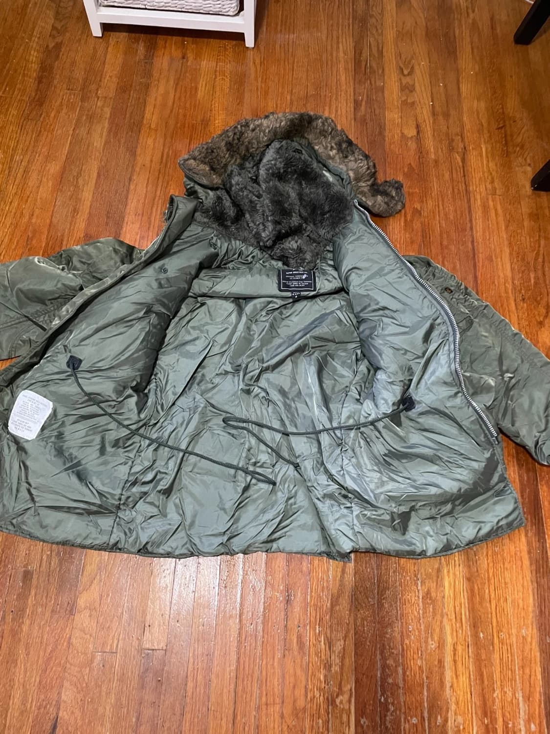 80s~90s 미공군 납품용 알파인더스트리 N-3B 파카 세이지그린 상품이미지5