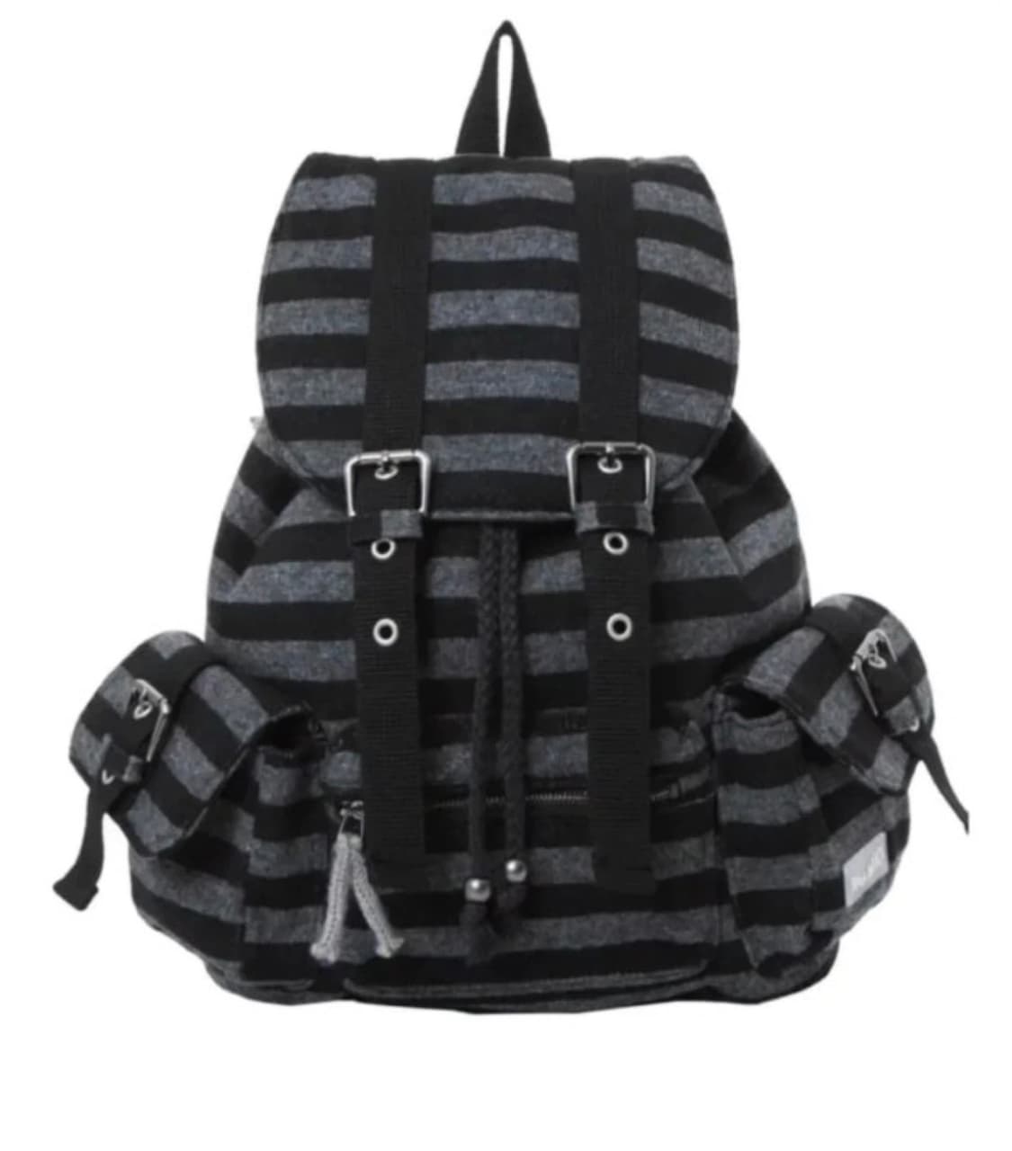 [새상품] 텐스댄스 파히섬 울 스트라이프 백팩 블랙 상품이미지2