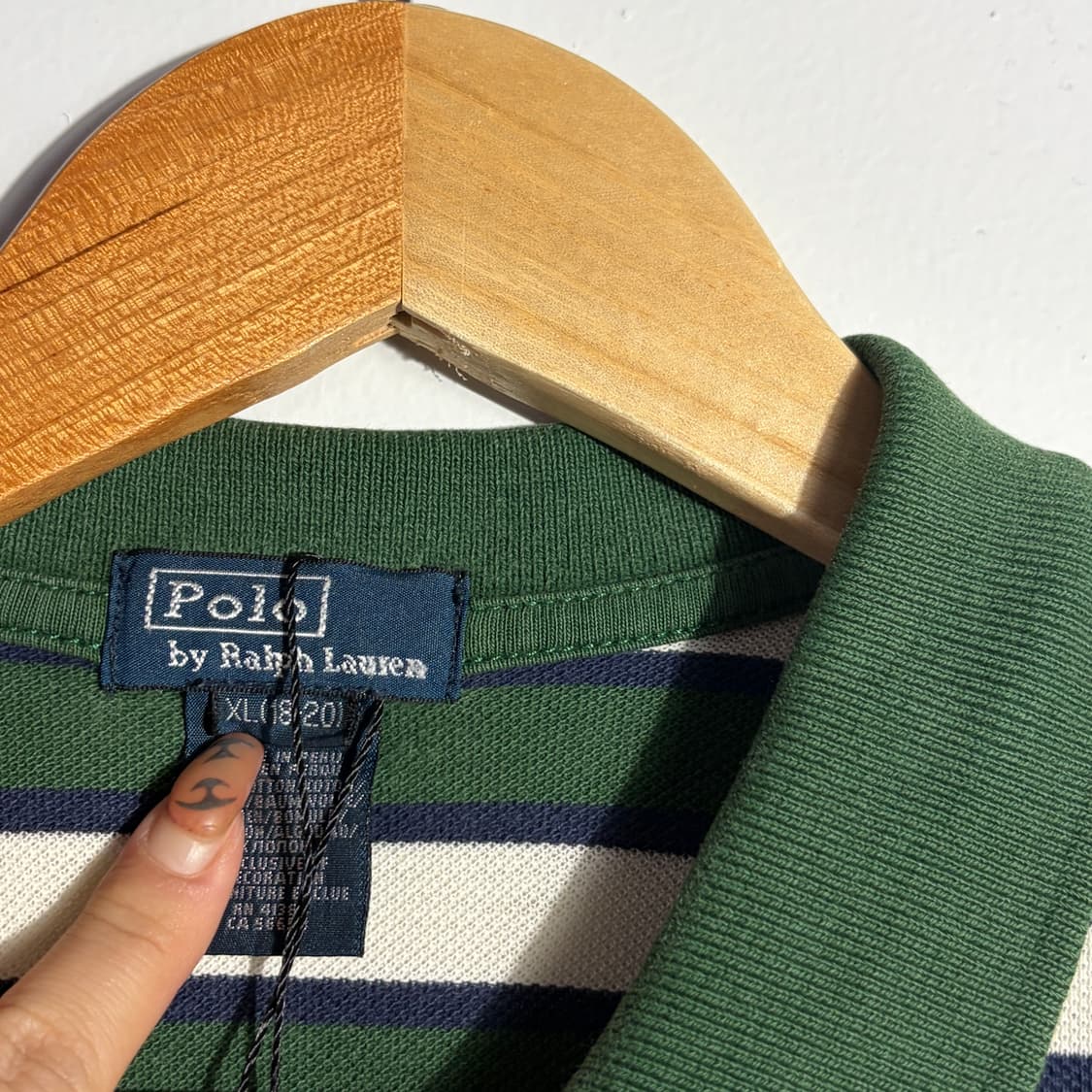 폴로 랄프로렌 그린 스트라이프 반팔 카라티 (무료배송) 상품이미지2