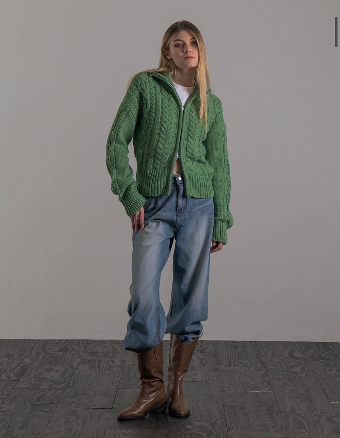 플레이스 스튜디오 투웨이 니트 집업 상품이미지4