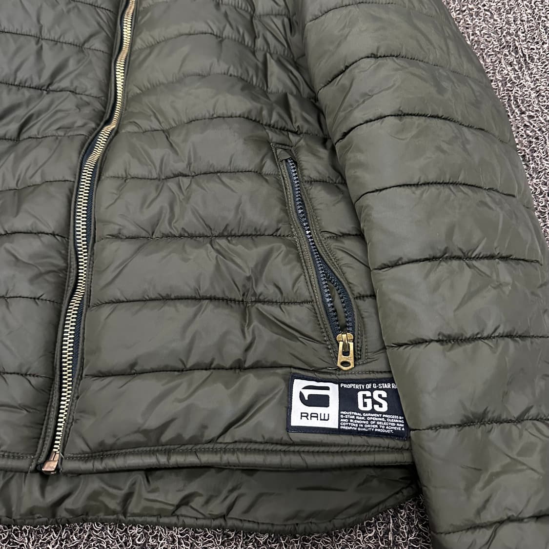 G-STAR RAW 패딩 자켓 카키색 L 상품이미지4