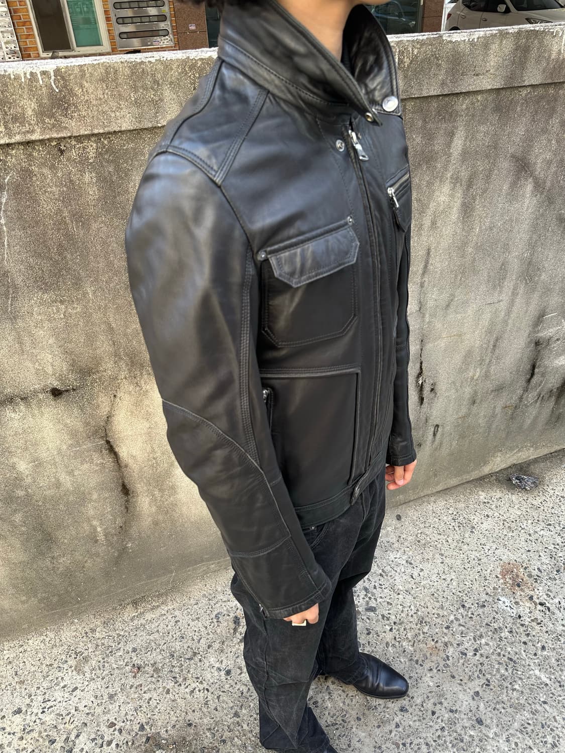 00s 돌체앤가바나 램스킨 멀티포켓 레더자켓 상품이미지1