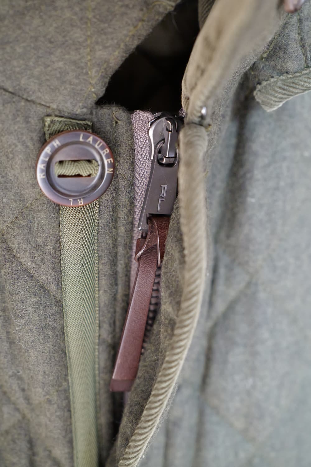 폴로 랄프로렌 퀼팅 후드 자켓 M 올리브그린 상품이미지5