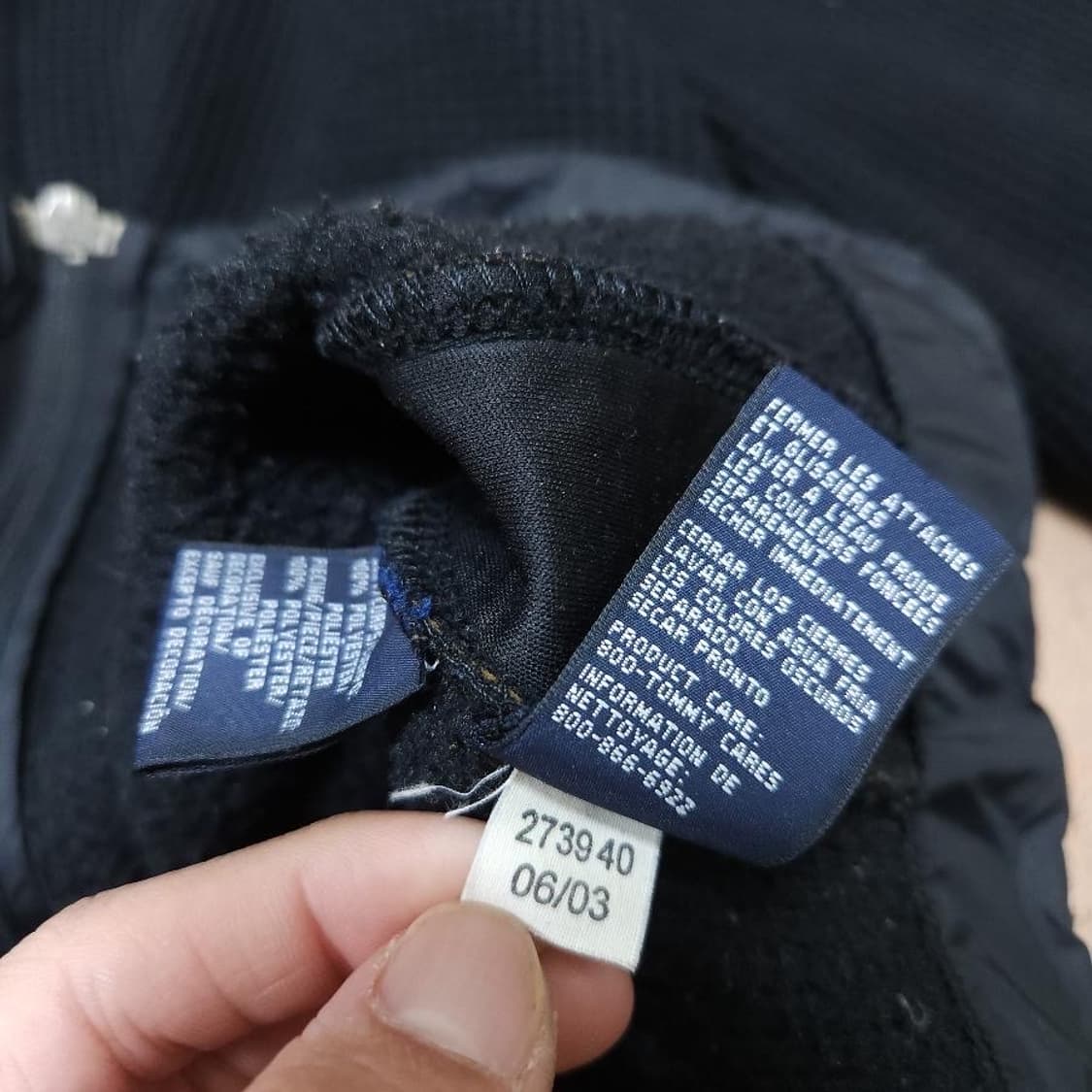 타미힐피거 투웨이 블랙 와플 집업 니트 상품이미지5