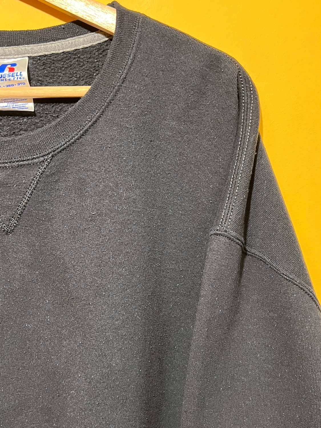 [3XL] 러셀 애슬레틱 무지 기모 맨투맨 네이비 상품이미지2