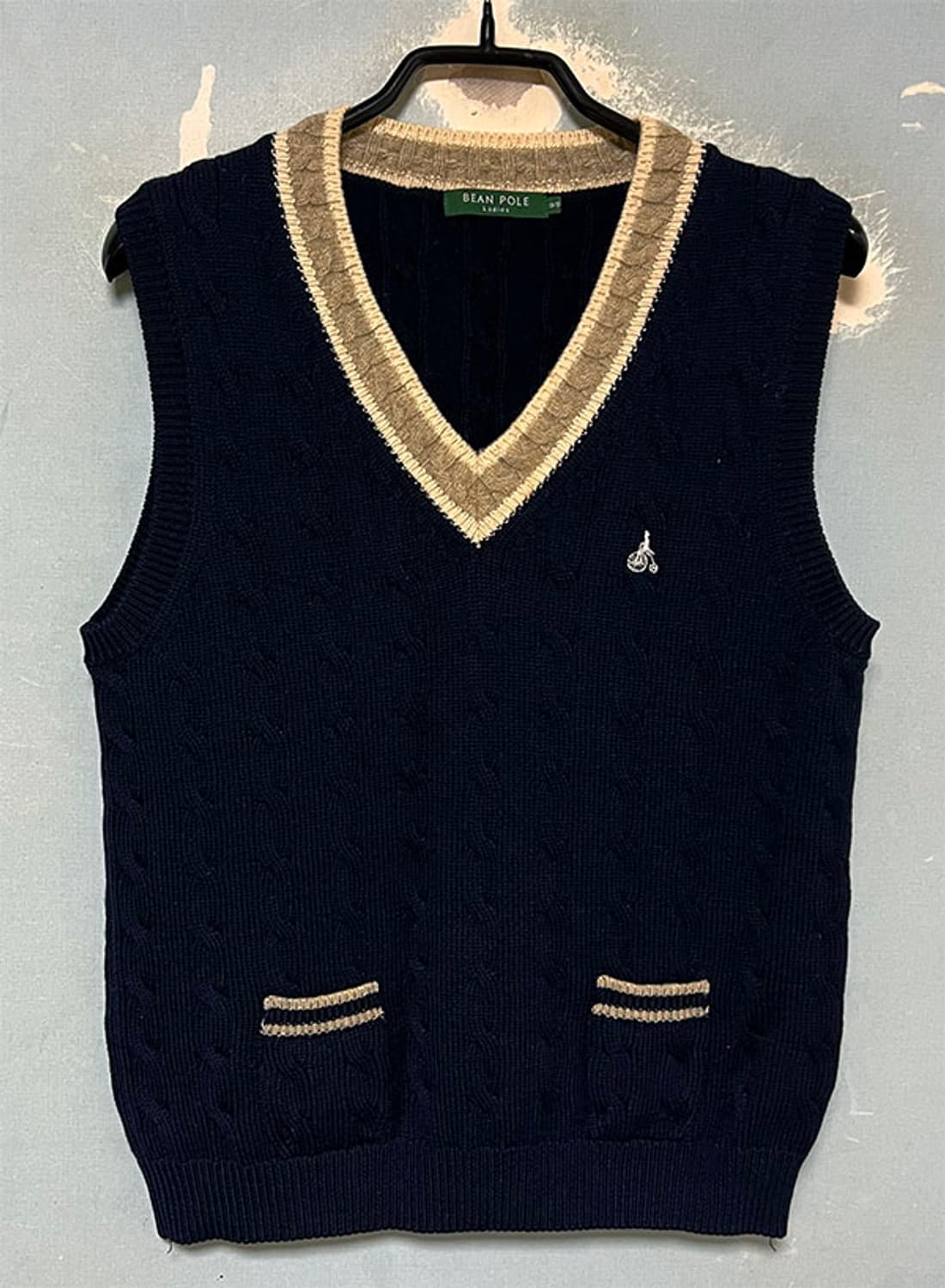 빈폴 여자 꽈배기 니트조끼 추동 S 90 55 상품이미지1