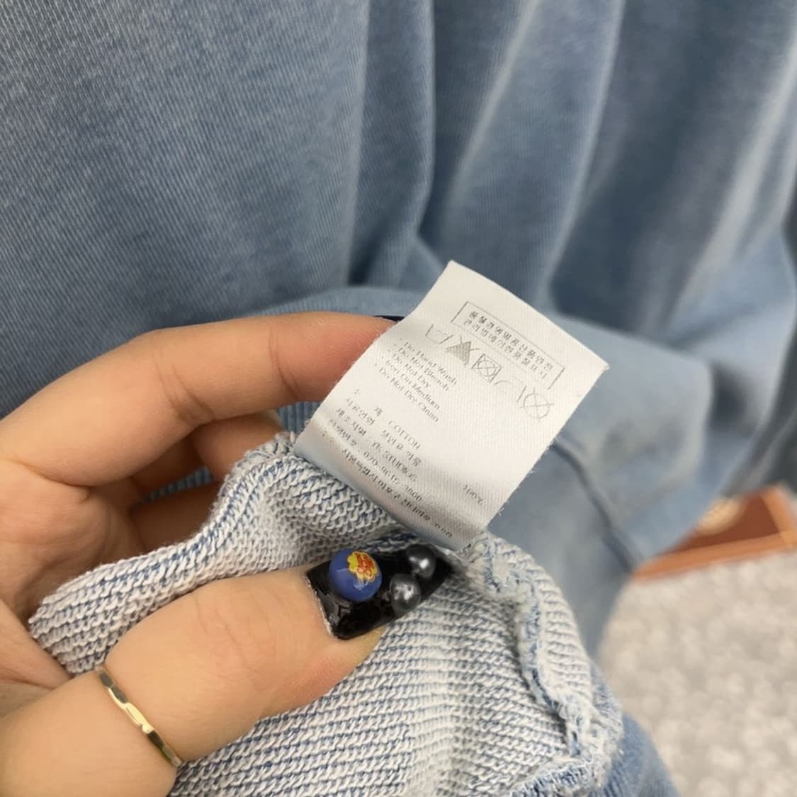 후드후드 아플리케 고딕 그런지 빈티지 워싱 후드집업 3 C08691 상품이미지6