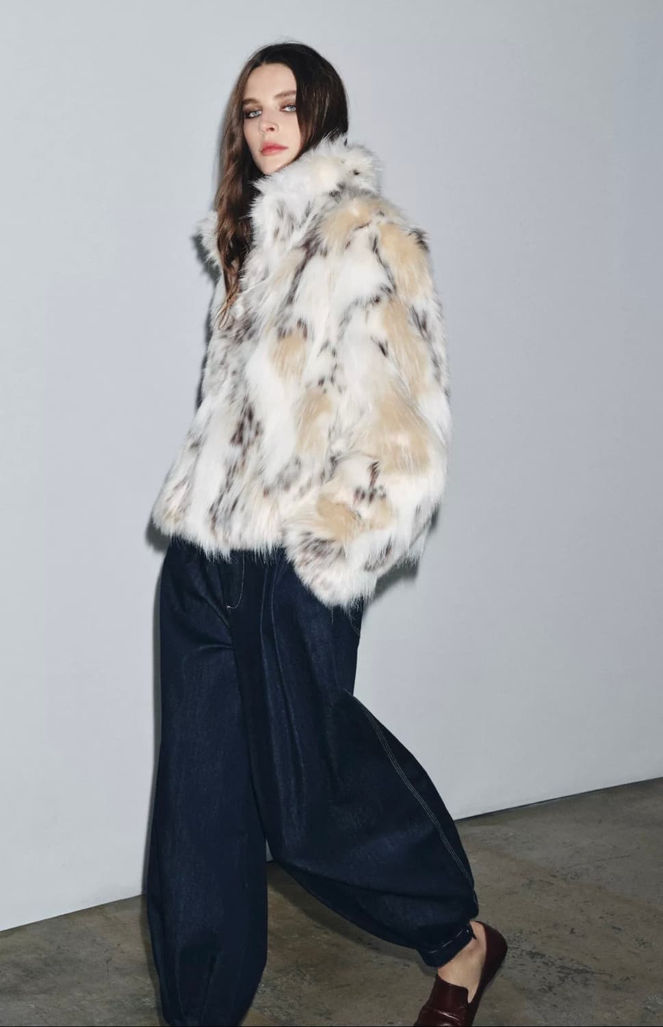 자라 페이크 퍼 숏 코트 자켓 M  상품이미지1