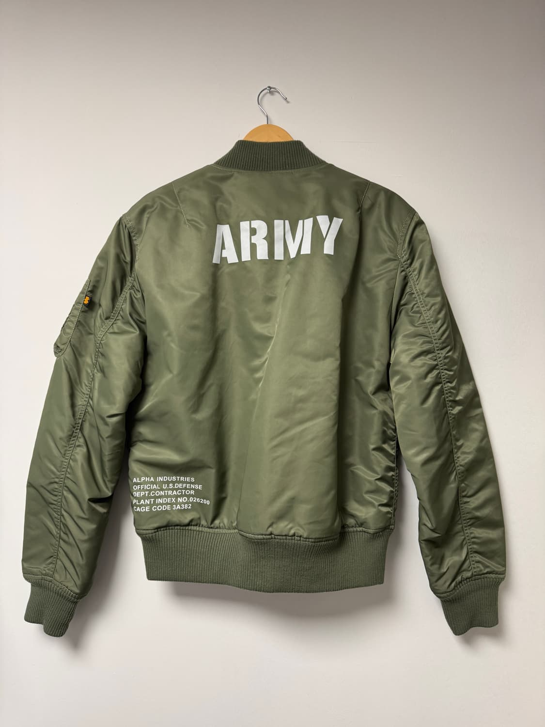 알파인더스트리 ARMY 프린팅 MA-1 플라이트 자켓 L 상품이미지5