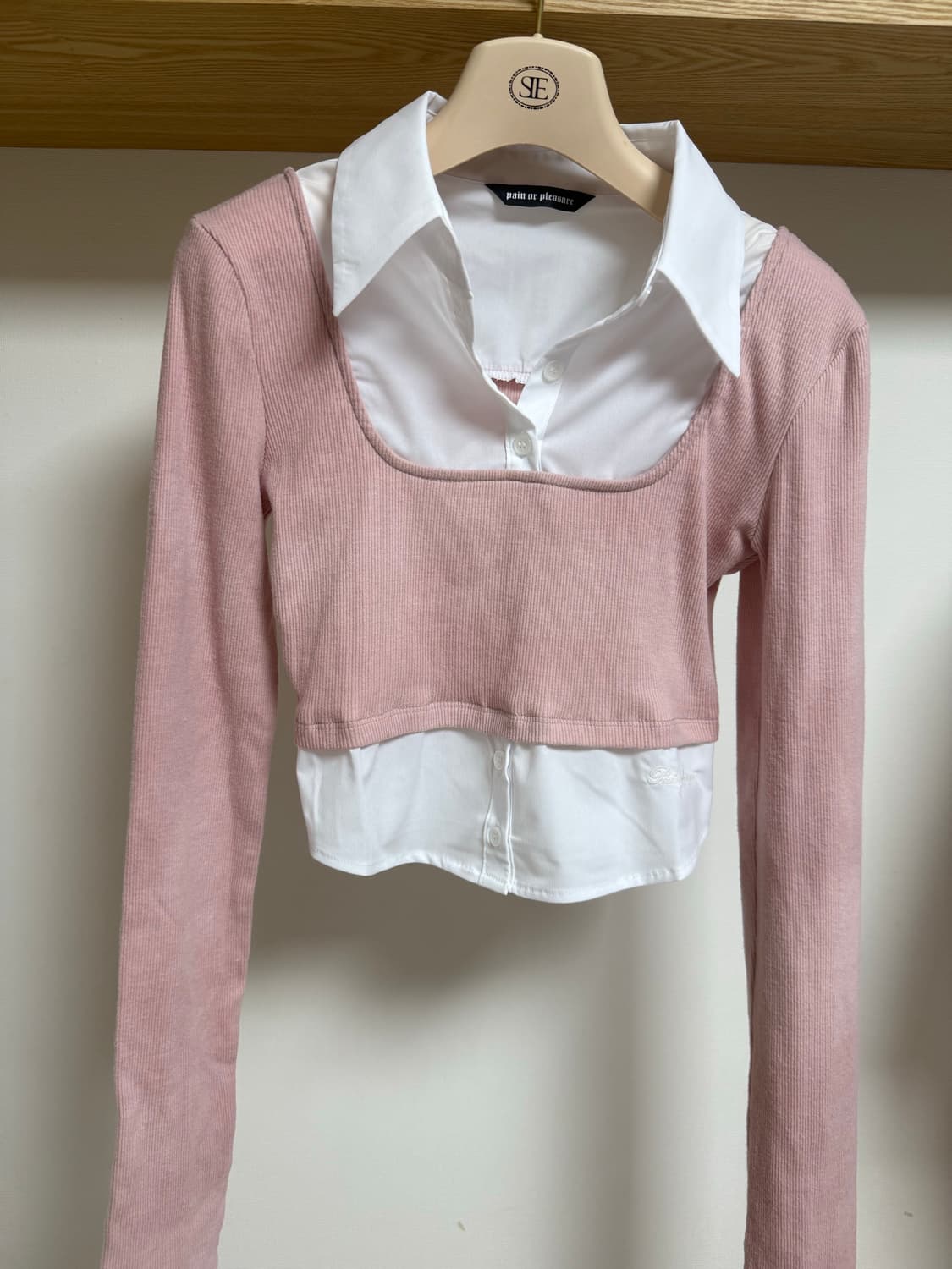페인오어플레져 에블린 셔츠 탑 핑크 S 상품이미지2