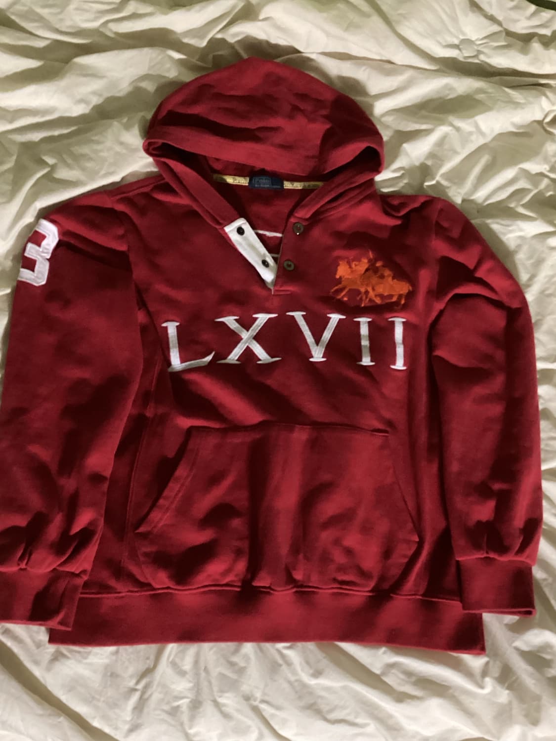 폴로 LXVII 레드 후드티 상품이미지2