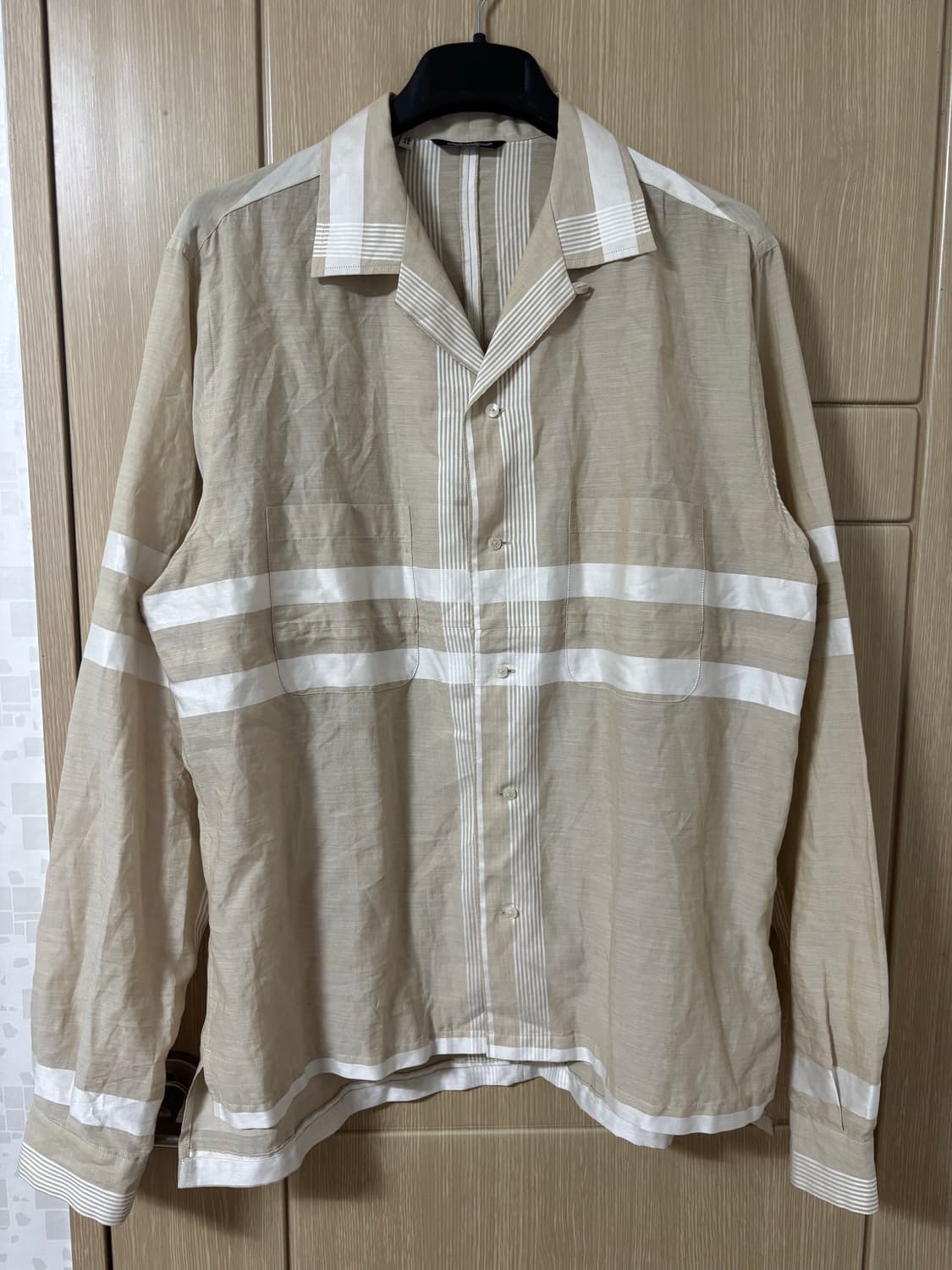 돌체앤가바나 베이지 스트라이프 셔츠 남방 상품이미지1