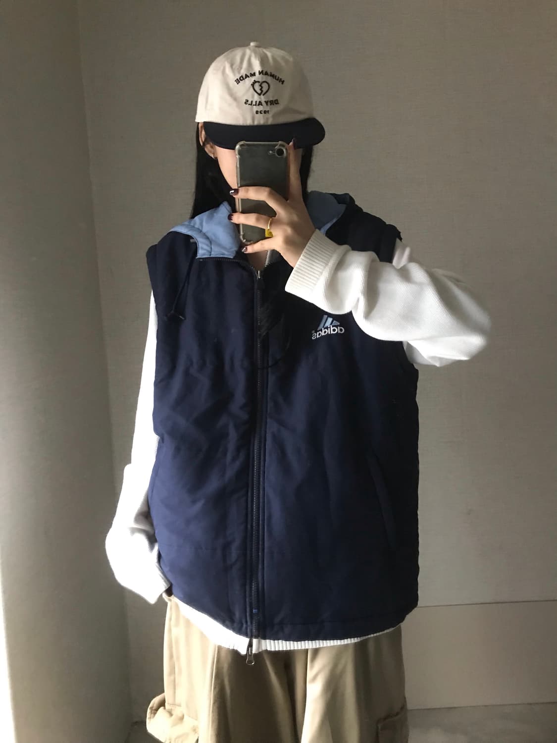 아디다스 90s 빅로고 누빔 조끼 상품이미지1