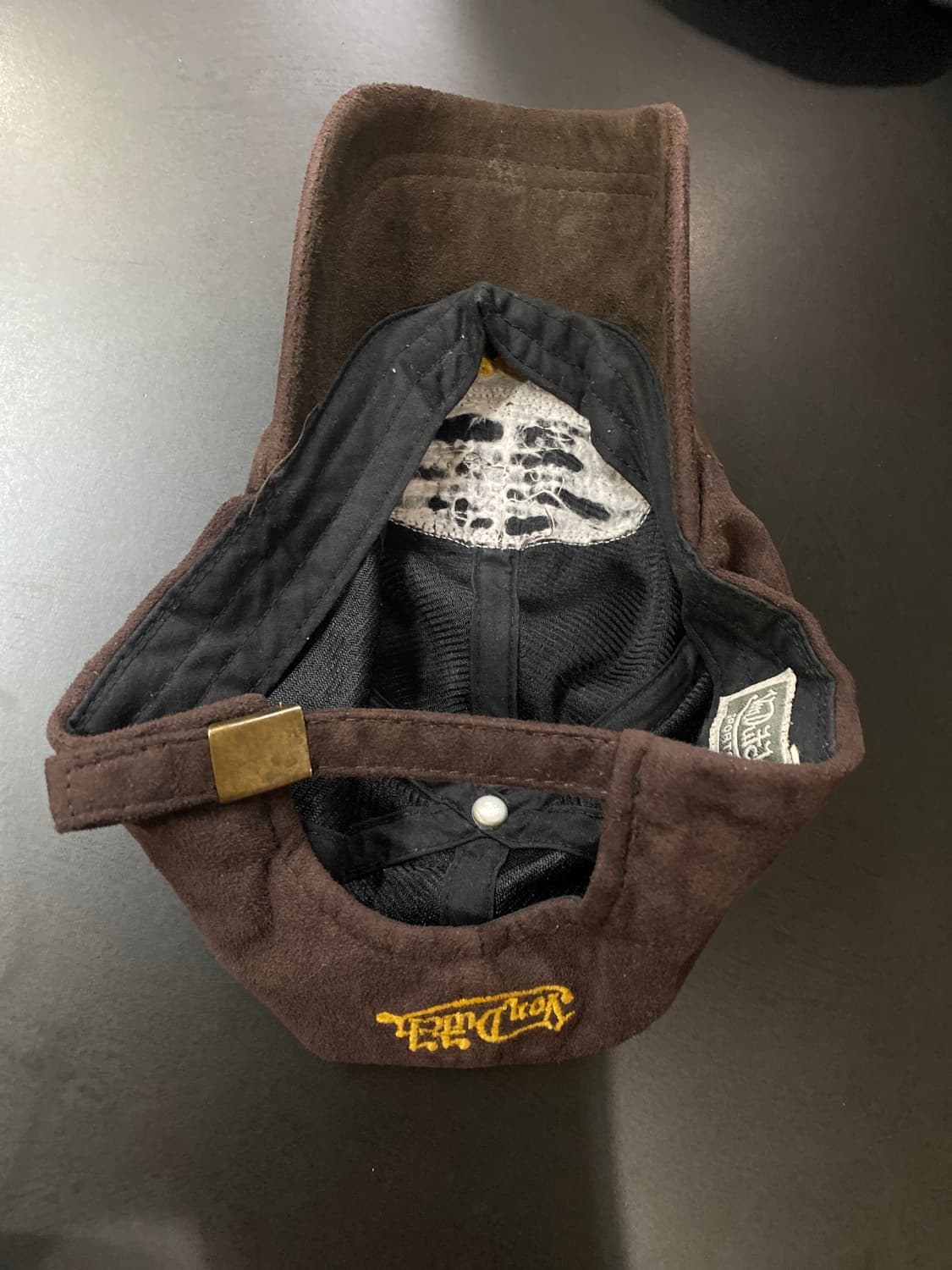 본더치 브라운 스웨이드 볼캡 모자 상품이미지2