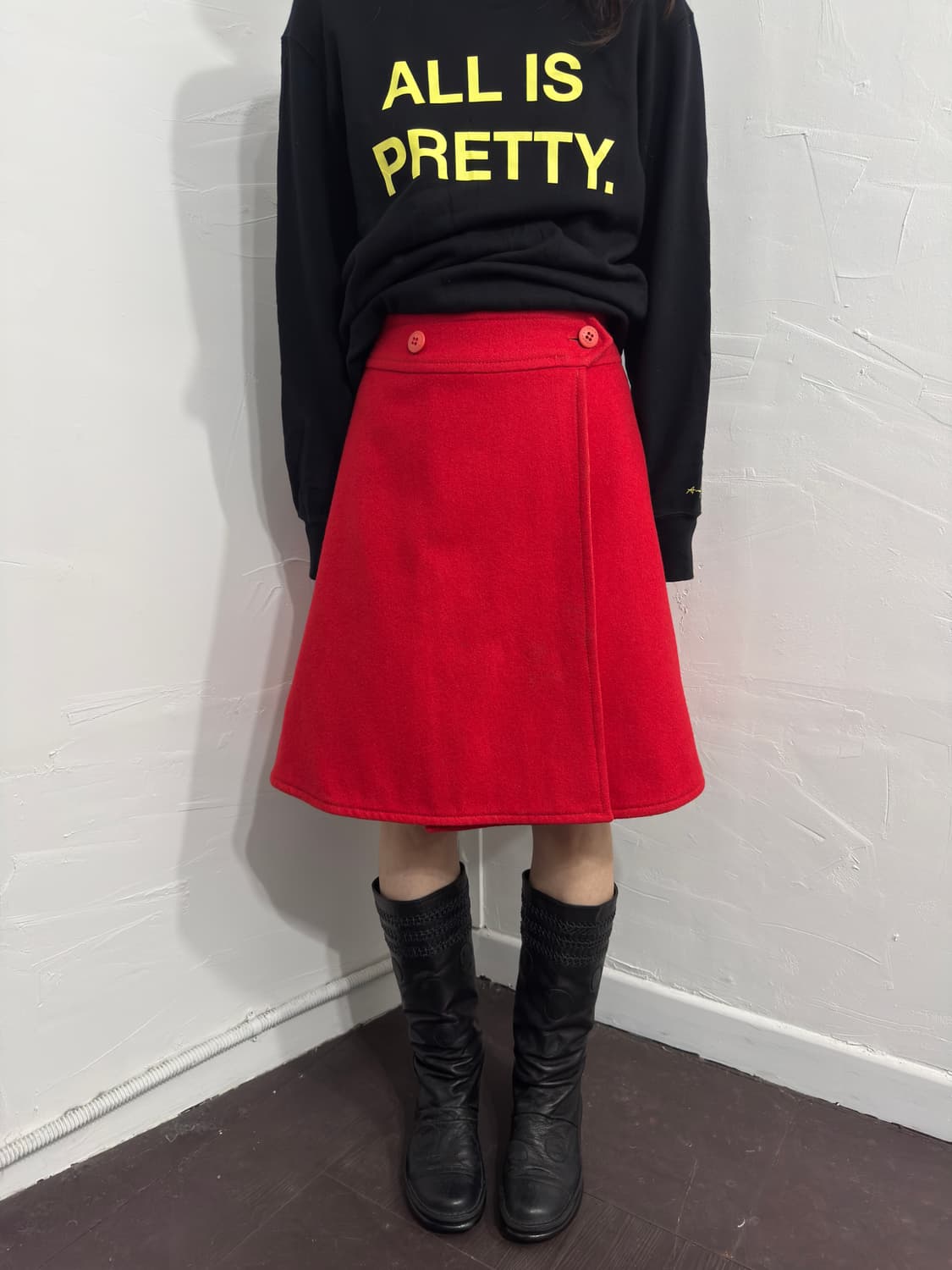 reversible check midi skirt 상품이미지7