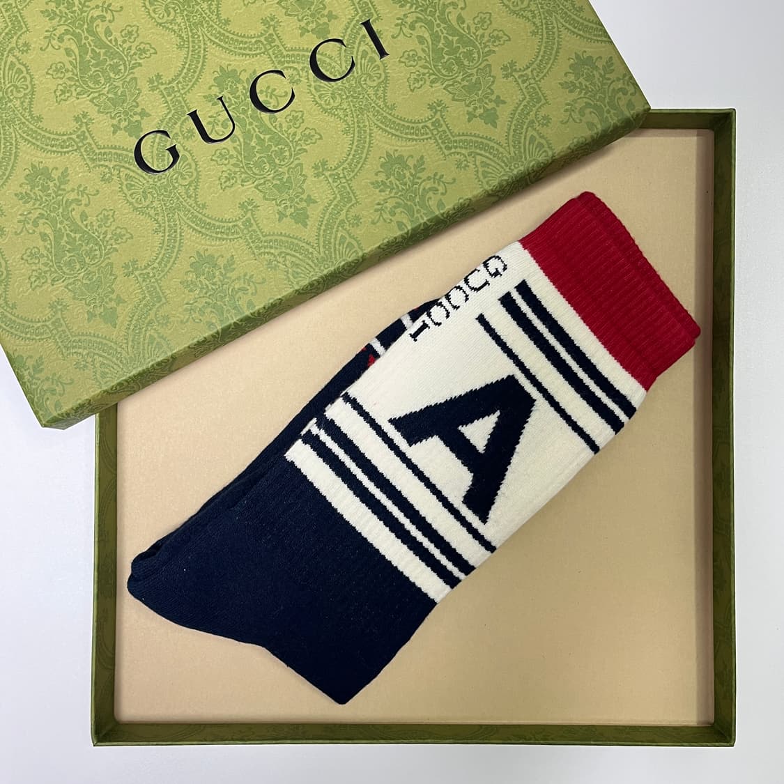 새상품 구찌 양말 Gucci  HA HA HA 컬렉션 삭스 네이비  상품이미지9