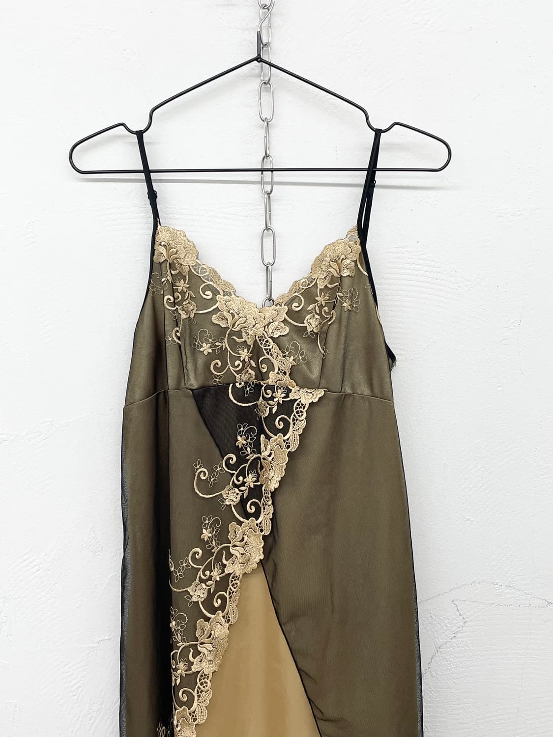 골드 로즈 자수 레이어드 슬립 상품이미지5